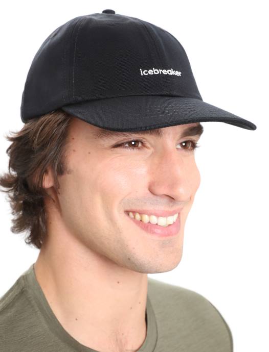 Icebreaker uniseks merino hoed met 6 panelenzwart XXNJ321 accessoires