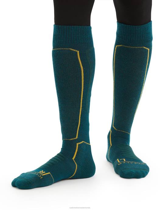 Icebreaker Heren merino ski+ medium over de kuit sokkengroene glorie/loden XXNJ284 accessoires