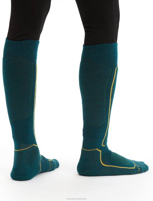 Icebreaker Heren merino ski+ medium over de kuit sokkengroene glorie/loden XXNJ284 accessoires