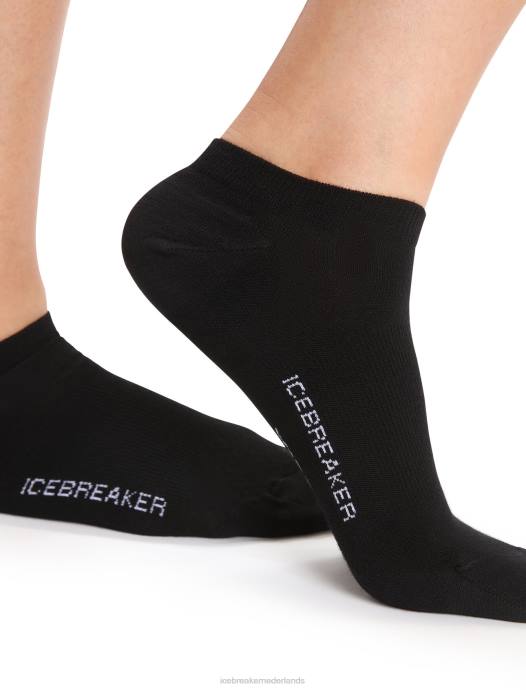 Icebreaker vrouwen merino lifestyle fine gauge no show sokkenzwarte sneeuw XXNJ776 accessoires