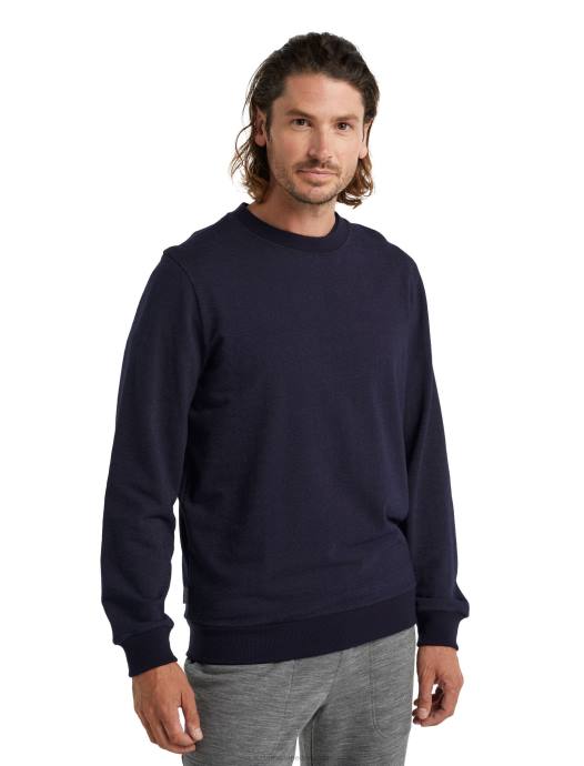 Icebreaker Heren merino centraal sweatshirt met lange mouwenmiddernacht marine XXNJ496 kleding