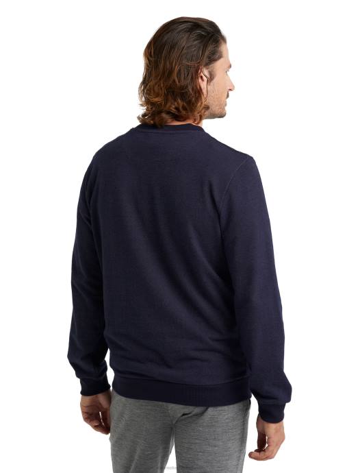 Icebreaker Heren merino centraal sweatshirt met lange mouwenmiddernacht marine XXNJ496 kleding