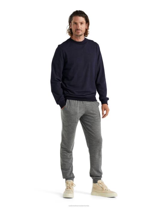 Icebreaker Heren merino centraal sweatshirt met lange mouwenmiddernacht marine XXNJ496 kleding