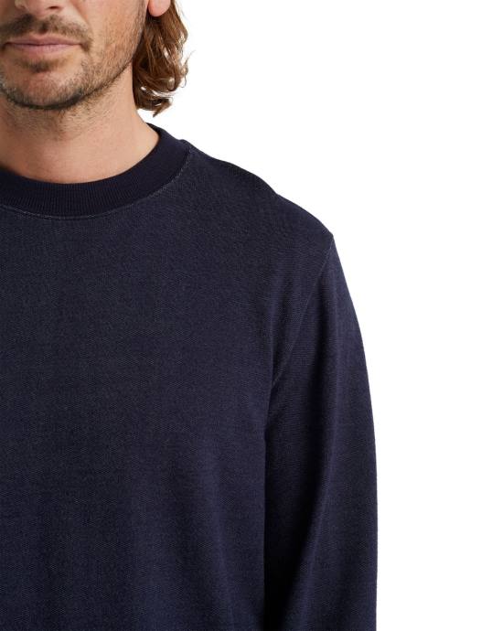 Icebreaker Heren merino centraal sweatshirt met lange mouwenmiddernacht marine XXNJ496 kleding