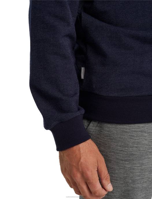 Icebreaker Heren merino centraal sweatshirt met lange mouwenmiddernacht marine XXNJ496 kleding