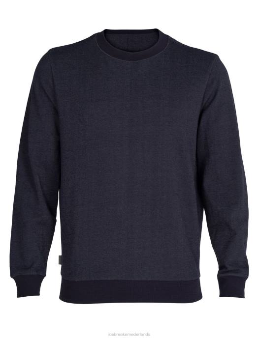 Icebreaker Heren merino centraal sweatshirt met lange mouwenmiddernacht marine XXNJ496 kleding