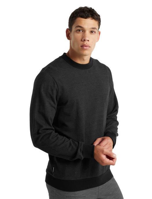 Icebreaker Heren merino centraal sweatshirt met lange mouwenzwart XXNJ495 kleding