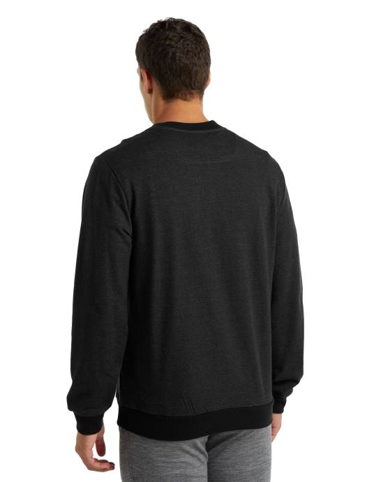 Icebreaker Heren merino centraal sweatshirt met lange mouwenzwart XXNJ495 kleding