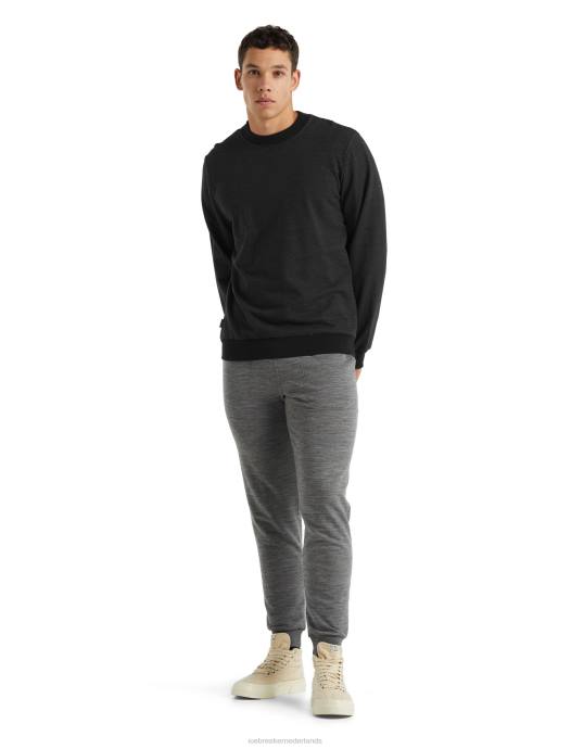 Icebreaker Heren merino centraal sweatshirt met lange mouwenzwart XXNJ495 kleding