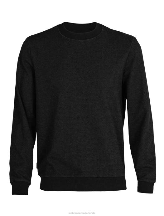 Icebreaker Heren merino centraal sweatshirt met lange mouwenzwart XXNJ495 kleding