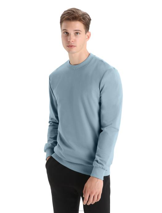 Icebreaker Heren merino central ii sweatshirt met lange mouwenastraal blauw XXNJ223 kleding