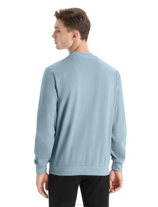 Icebreaker Heren merino central ii sweatshirt met lange mouwenastraal blauw XXNJ223 kleding