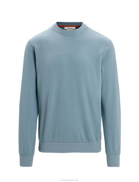 Icebreaker Heren merino central ii sweatshirt met lange mouwenastraal blauw XXNJ223 kleding