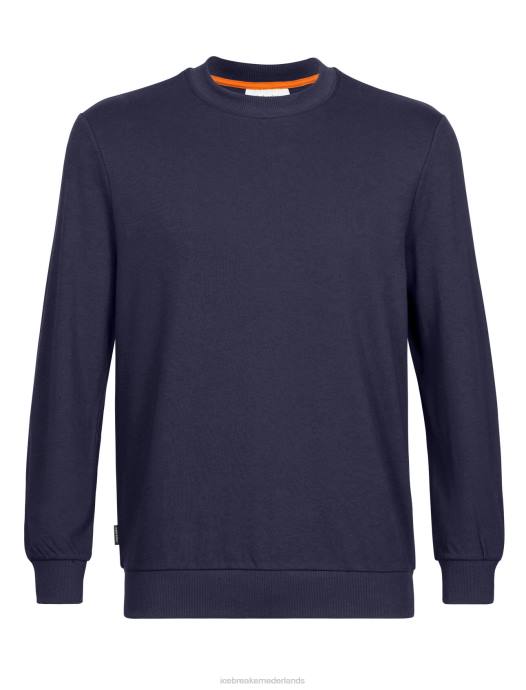 Icebreaker Heren merino central ii sweatshirt met lange mouwenmiddernacht marine XXNJ222 kleding