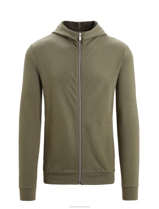 Icebreaker Heren merino centrale klassieke hoodie met lange mouwen en ritsladen XXNJ208 kleding