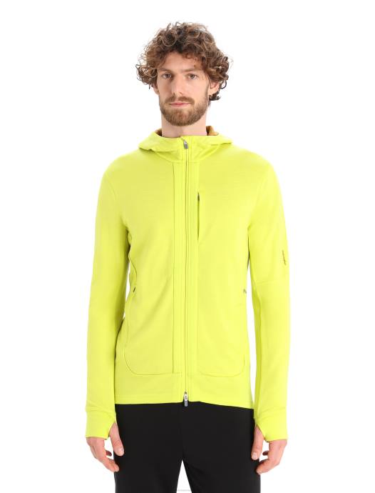 Icebreaker Heren merino quantum iii hoodie met rits en lange mouwenglans/kruidnagel XXNJ409 kleding