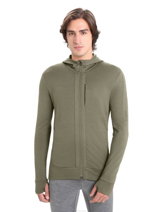 Icebreaker Heren merino quantum iii hoodie met rits en lange mouwenladen XXNJ202 kleding