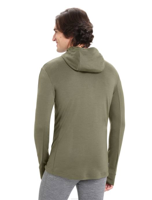 Icebreaker Heren merino quantum iii hoodie met rits en lange mouwenladen XXNJ202 kleding