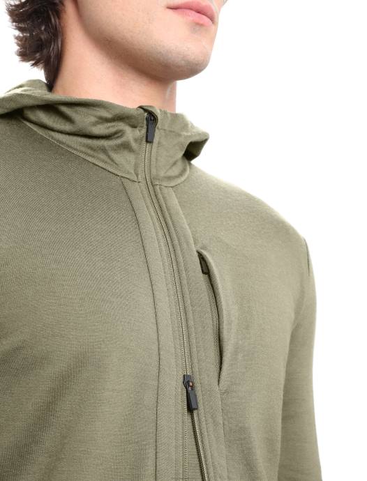 Icebreaker Heren merino quantum iii hoodie met rits en lange mouwenladen XXNJ202 kleding