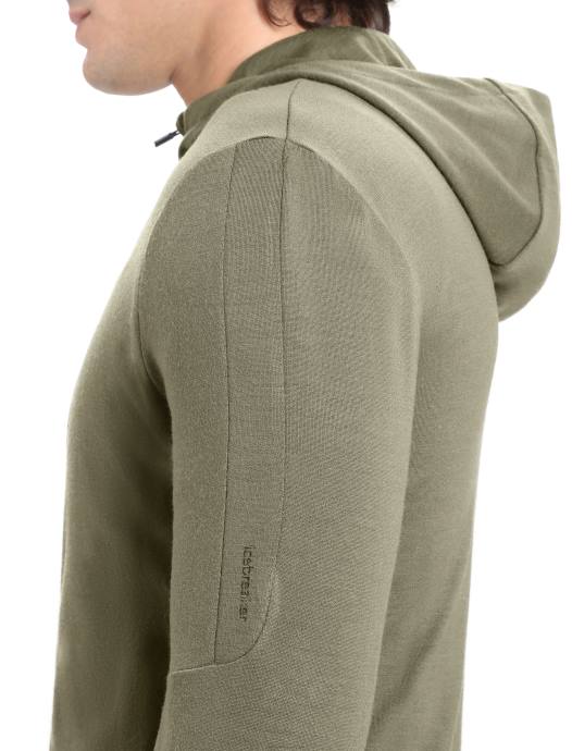 Icebreaker Heren merino quantum iii hoodie met rits en lange mouwenladen XXNJ202 kleding