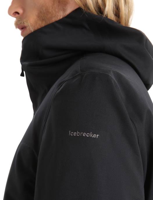 Icebreaker Heren city ​​label shell+ merino 4-in-1 parkazwart XXNJ241 kleding