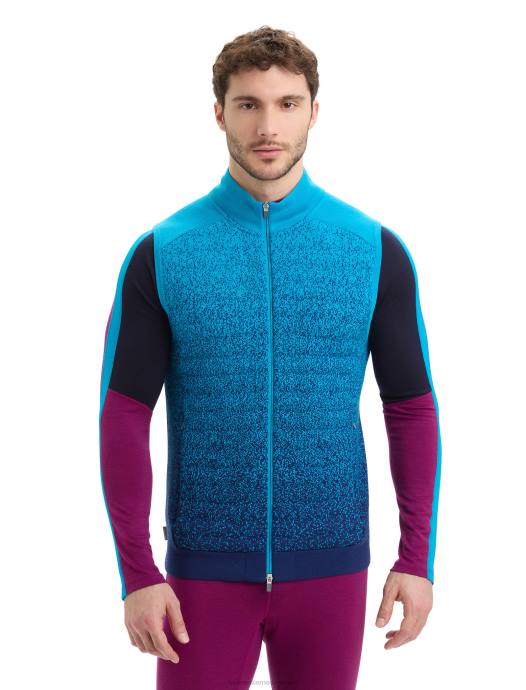 Icebreaker Heren zoneknit merino geïsoleerd vest in de dieptegeoblauw/koninklijke marine XXNJ240 kleding