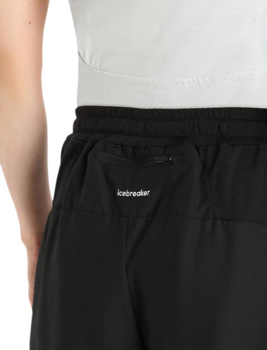 Icebreaker Heren zoneknit merino shortzwart XXNJ249 kleding