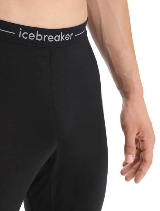 Icebreaker Heren 125 zoneknit merino thermische leggingzwart/jet heide XXNJ169 kleding