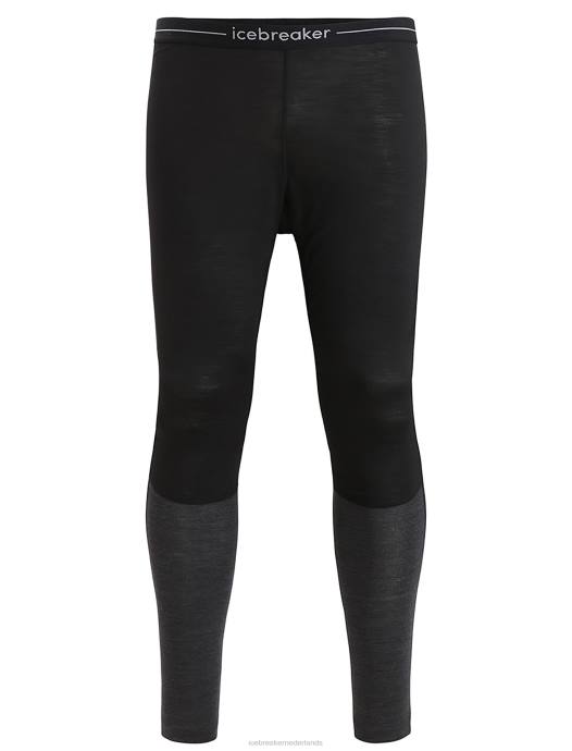 Icebreaker Heren 125 zoneknit merino thermische leggingzwart/jet heide XXNJ169 kleding