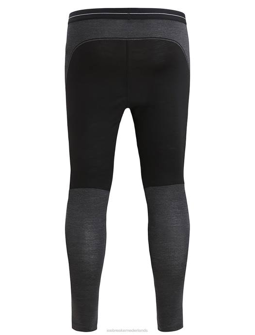 Icebreaker Heren 125 zoneknit merino thermische leggingzwart/jet heide XXNJ169 kleding