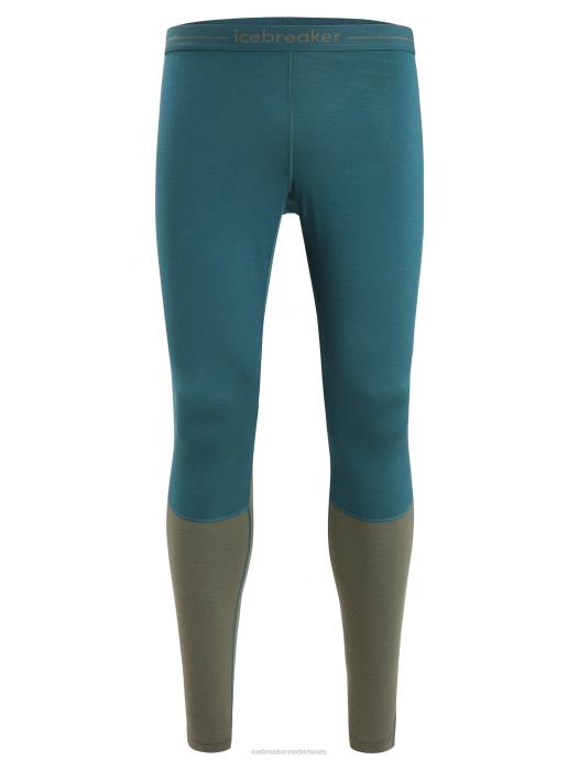 Icebreaker Heren 200 zoneknit thermische legging van merinowolgroene glorie/loden XXNJ184 kleding