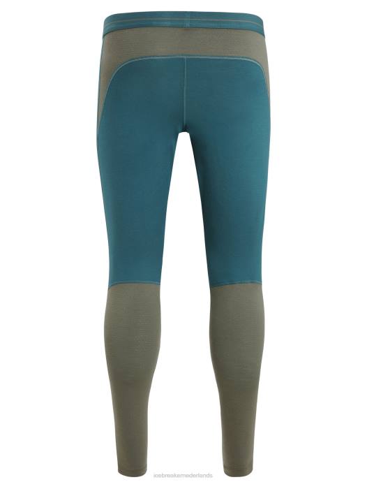 Icebreaker Heren 200 zoneknit thermische legging van merinowolgroene glorie/loden XXNJ184 kleding