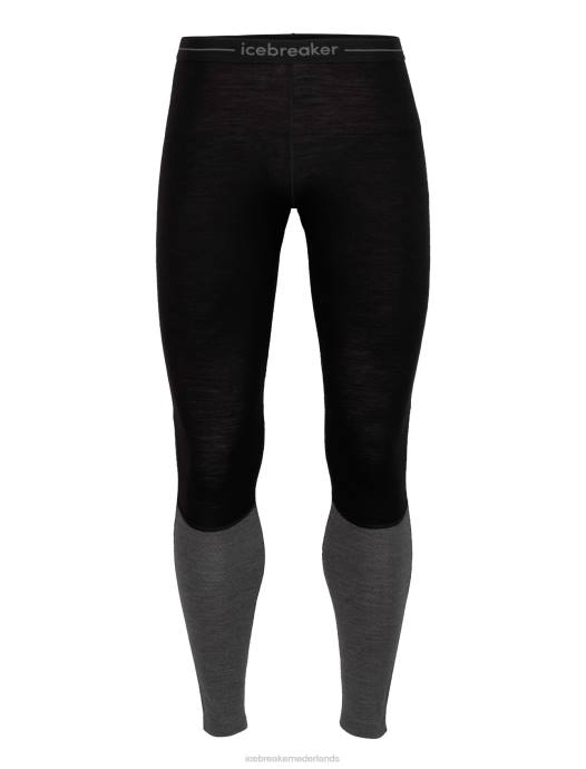 Icebreaker Heren 200 zoneknit thermische legging van merinowolzwart/jet heide XXNJ183 kleding