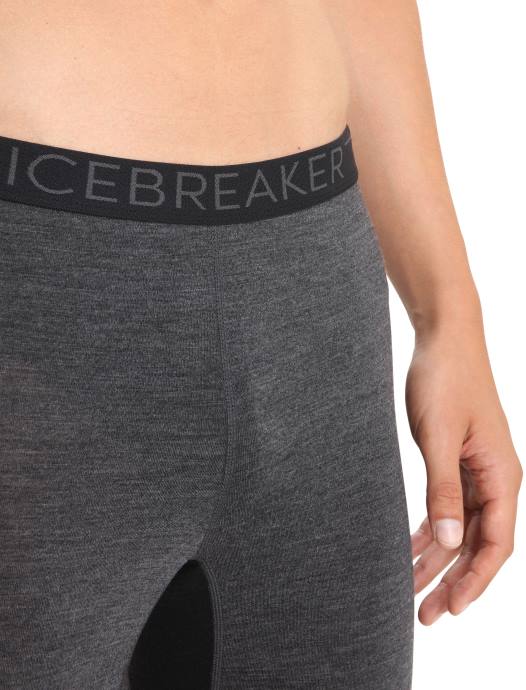 Icebreaker Heren bodyfitzone merino 260 zone 3/4 thermische leggingjet heide/zwart XXNJ443 kleding