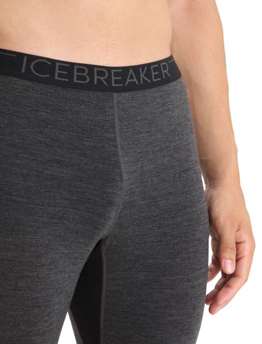 Icebreaker Heren bodyfitzone merino 260 zone thermische leggingjet heide/zwart XXNJ344 kleding