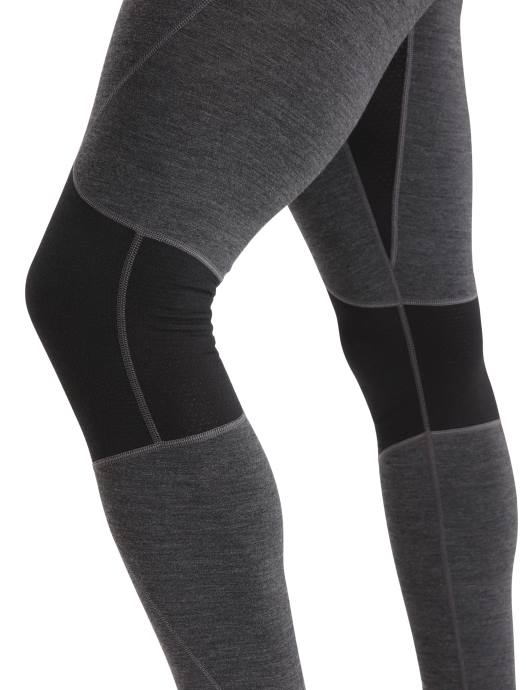 Icebreaker Heren bodyfitzone merino 260 zone thermische leggingjet heide/zwart XXNJ344 kleding