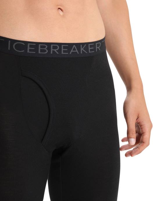 Icebreaker Heren merino 175 alledaagse thermische legging met gulpzwart XXNJ138 kleding