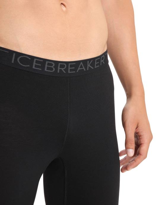 Icebreaker Heren merino 200 oasis 3/4 thermische leggingzwart XXNJ159 kleding