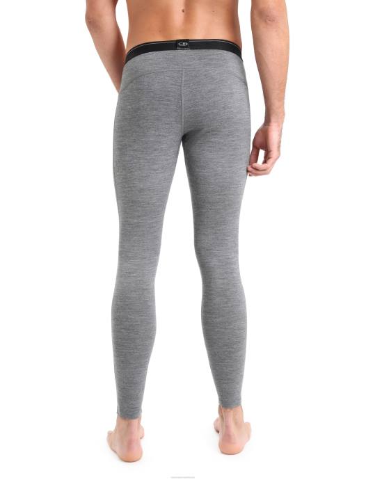 Icebreaker Heren merino 200 oasis legging met gulpgritsteen heide XXNJ146 kleding