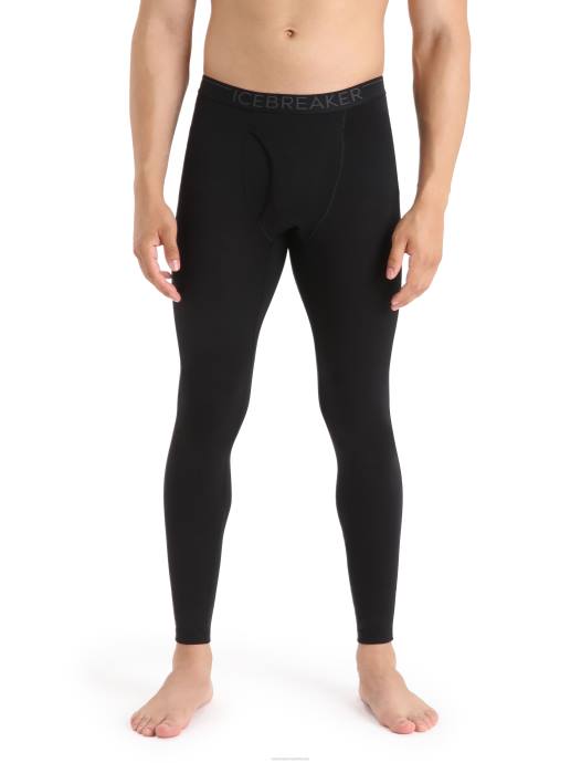 Icebreaker Heren merino 200 oasis legging met gulpzwart XXNJ145 kleding