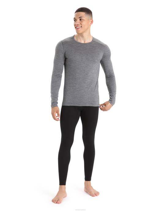 Icebreaker Heren merino 200 oasis legging met gulpzwart XXNJ145 kleding