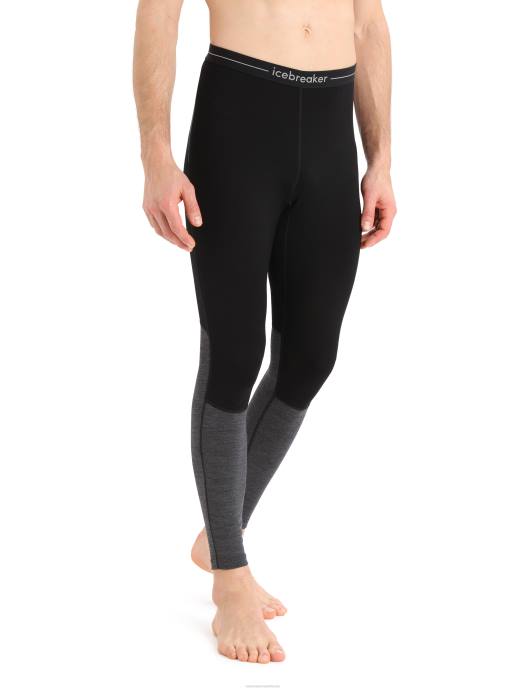 Icebreaker Heren merino 260 zoneknit merino thermische leggingzwart/jet heide XXNJ182 kleding