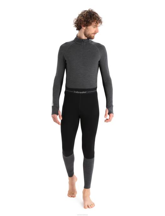 Icebreaker Heren merino 260 zoneknit merino thermische leggingzwart/jet heide XXNJ182 kleding