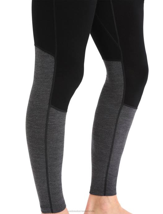 Icebreaker Heren merino 260 zoneknit merino thermische leggingzwart/jet heide XXNJ182 kleding