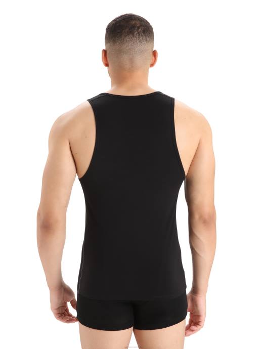 Icebreaker Heren Merino anatomica tanktopzwart XXNJ125 kleding