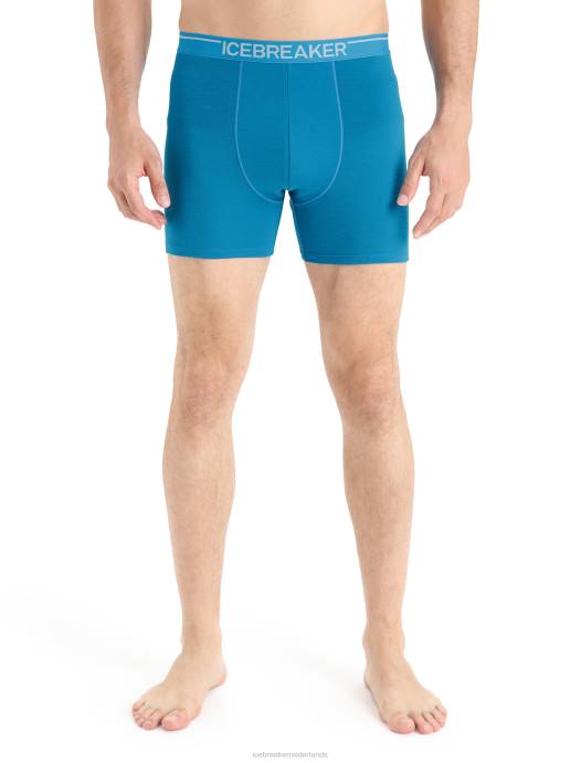 Icebreaker Heren merino anatomica boxershortsgeo-blauw XXNJ112 kleding