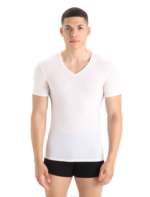 Icebreaker Heren merino anatomica T-shirt met korte mouwen en V-halssneeuw XXNJ124 kleding