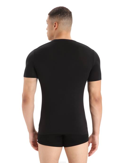 Icebreaker Heren merino anatomica T-shirt met korte mouwen en V-halszwart XXNJ123 kleding