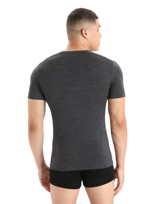 Icebreaker Heren merino anatomica T-shirt met ronde hals en korte mouwenstraal heide XXNJ128 kleding