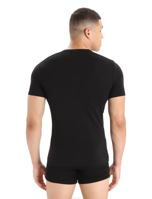 Icebreaker Heren merino anatomica T-shirt met ronde hals en korte mouwenzwart XXNJ127 kleding